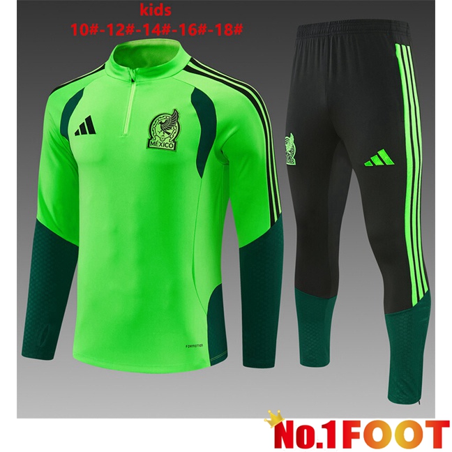 Mexico Kids kit Training Tracksuit Green 2026/2027