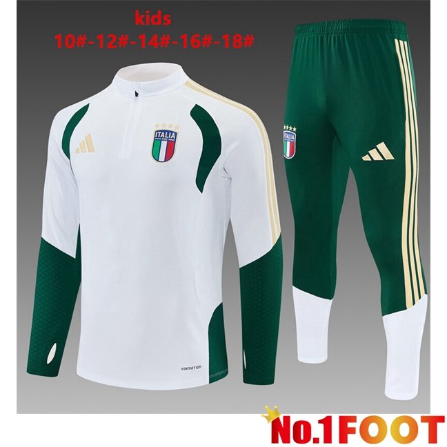 Italy Kids kit Training Tracksuit White 2026/2027