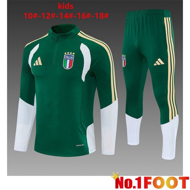 Italy Kids kit Training Tracksuit Green 2026/2027