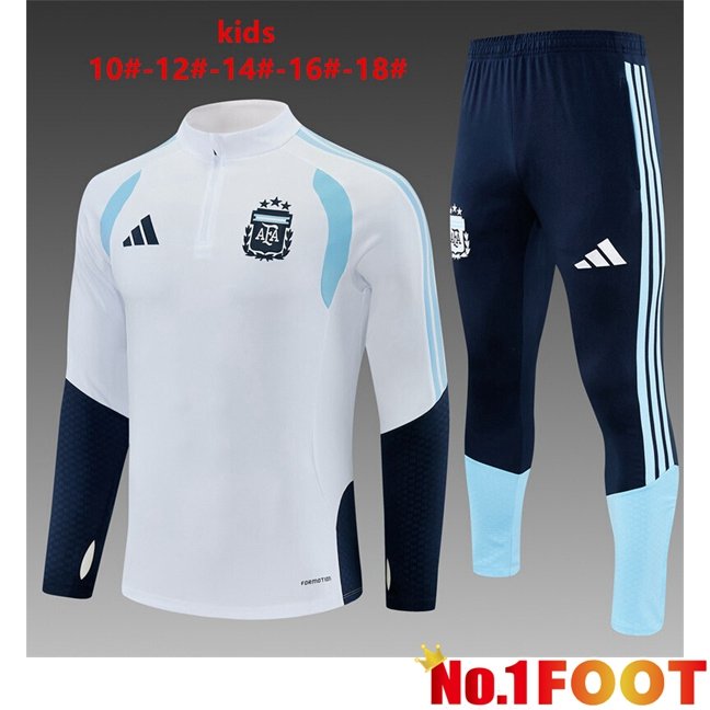 Argentina Kids kit Training Tracksuit White 2026/2027