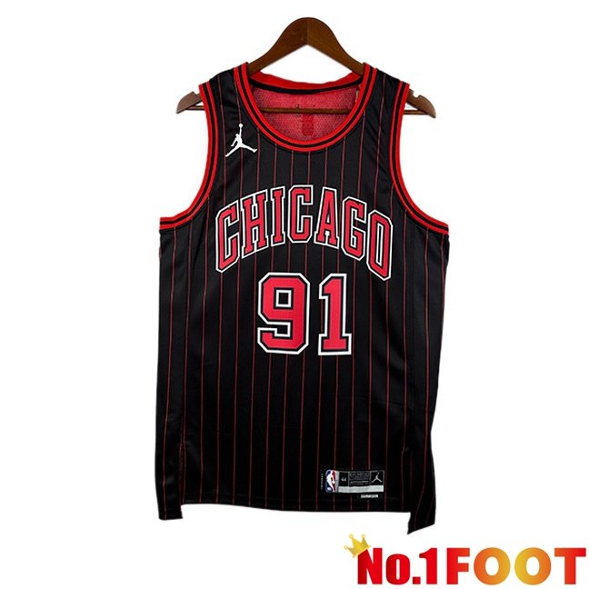 NBA Chicago Bulls (Dennis Rodman 91)Jersey Black 2025/2026