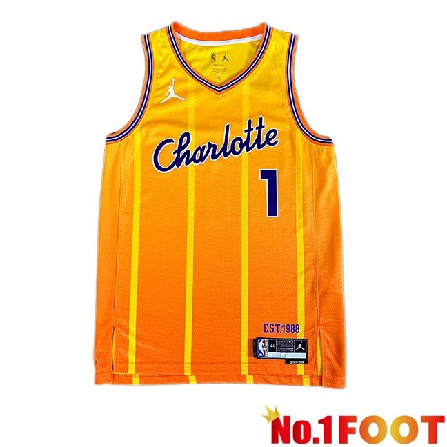 NBA Charlotte Hornets (LaMelo Ball 1)Jersey Orange 2025/2026