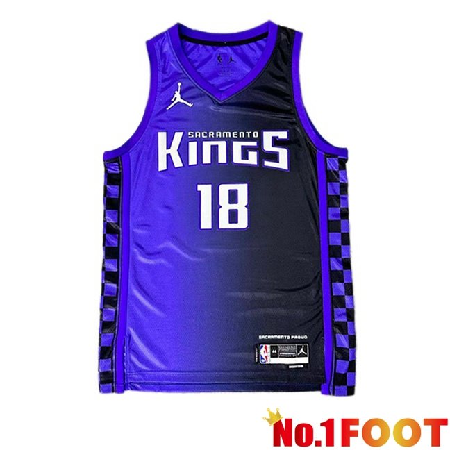 NBA Sacramento Kings (Russell Westbrook 18)Jersey Purple Black 2023/2024