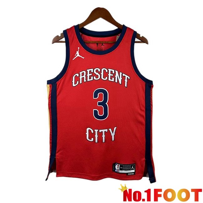 NBA New Orleans Pelicans (Jordan Poole 3)Jersey Special Edition Red