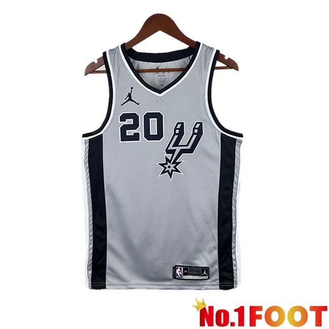 NBA San Antonio Spurs (Manu Ginóbili 20)Jersey Retro Grey 2020/2021