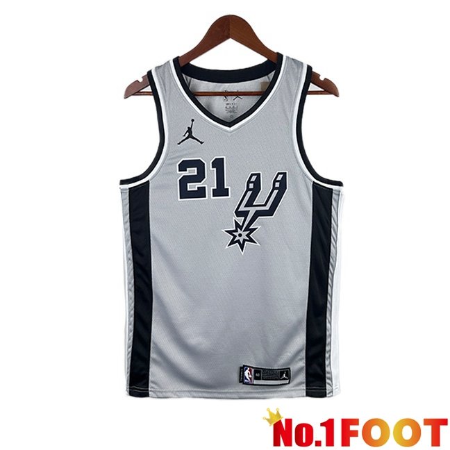 NBA San Antonio Spurs (Tim Duncan 21)Jersey Retro Grey 2020/2021