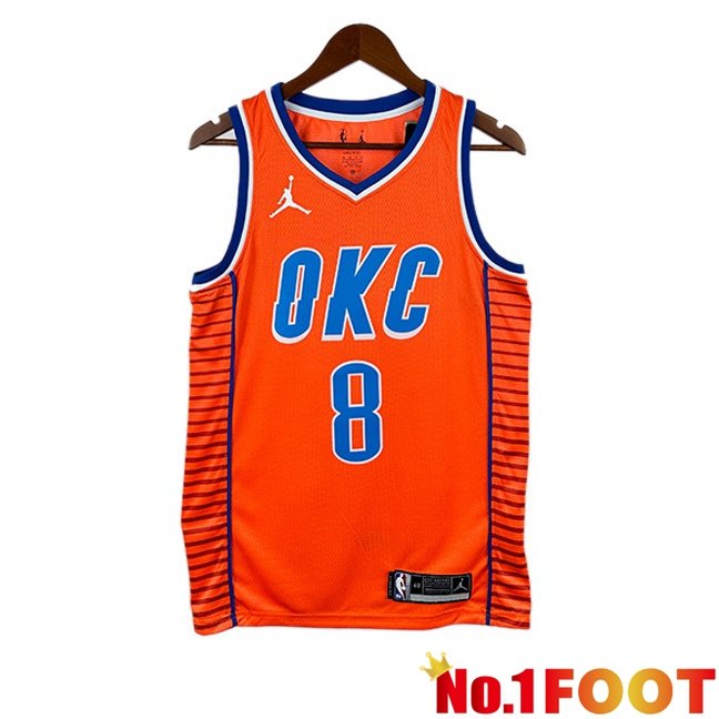 NBA Oklahoma City Thunder (Jalen Williams 8)Jersey Special Edition Orange