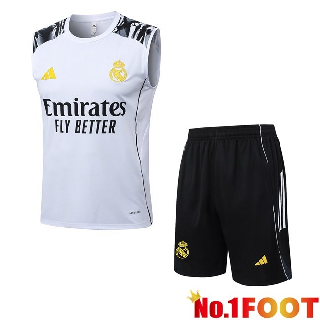 Real Madrid Soccer Vest + Shorts White 2026/2027