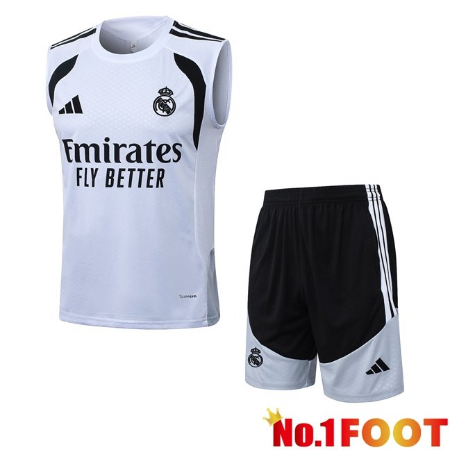 Real Madrid Soccer Vest + Shorts White 2026/2027