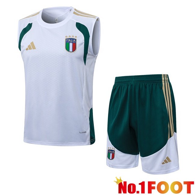 Italy Soccer Vest + Shorts White 2026/2027