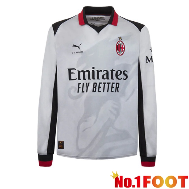 AC Milan Goalkeeper Soccer Jersey Long sleeve Grey 2025/2026
