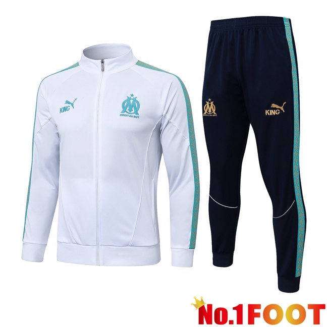 Marseille OM kit Training Jacket Suit White 2026/2027