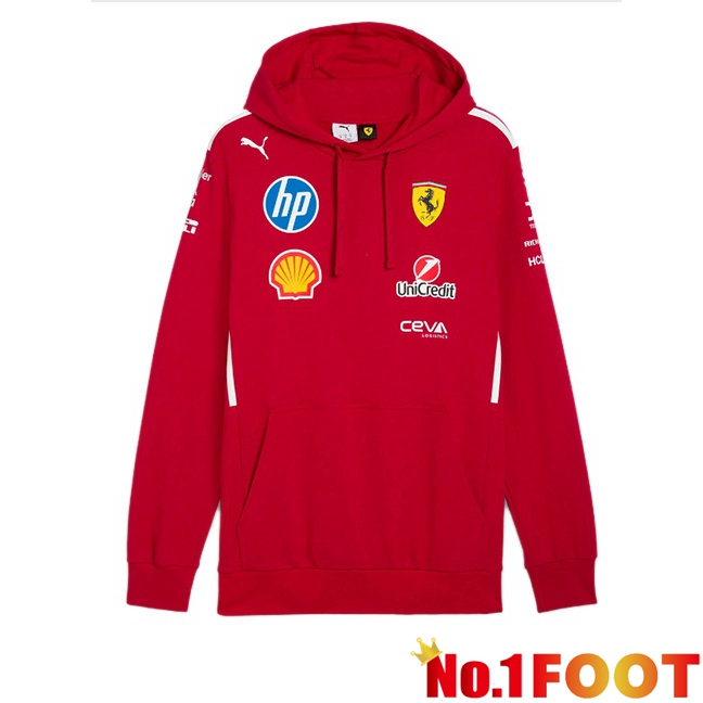 Formule 1 Ferrari Training Sweatshirt Hoodie Red 2025/2026