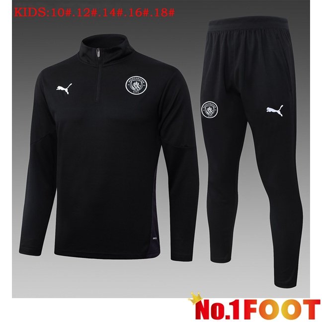Manchester City Kids kit Training Tracksuit Black 2026/2027
