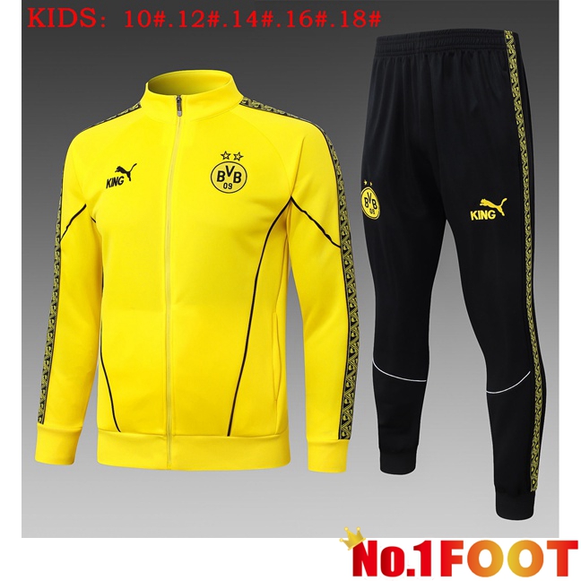 Dortmund BVB Kids kit Training Jacket Suit Yellow 2026/2027