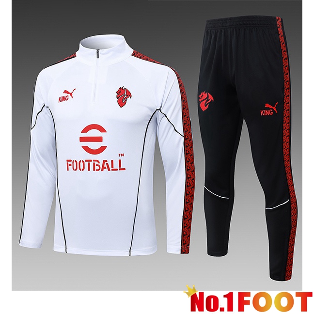 AC Milan Kids kit Training Tracksuit White 2026/2027