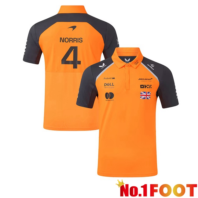 Formule 1 McLaren (NORRIS 4) Polo Orange Blue Royal 2025/2026