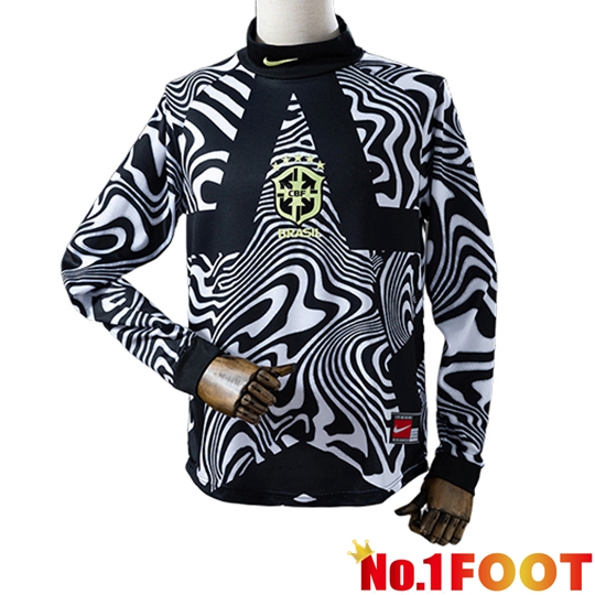 Brazil Long sleeve Goalkeeper Soccer Jersey White/Black 2026/2027