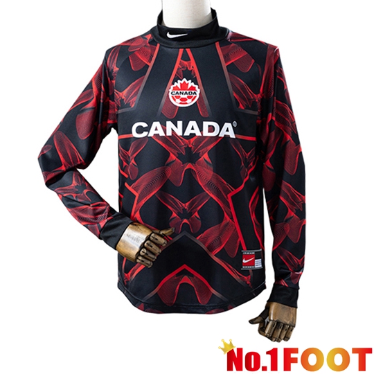 Canada Long sleeve Goalkeeper Soccer Jersey Black/Red 2026/2027