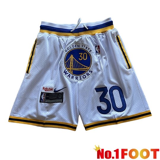 NBA Golden State Warriors Shorts White/Yellow/Blue 2025/2026