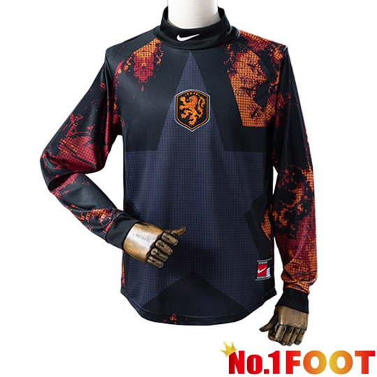 Netherlands Long sleeve Goalkeeper Soccer Jersey Black/Orange 2026/2027