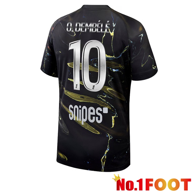 Paris PSG (O. Dembélé 10) Soccer Jersey Special Edition Black 2025/2026