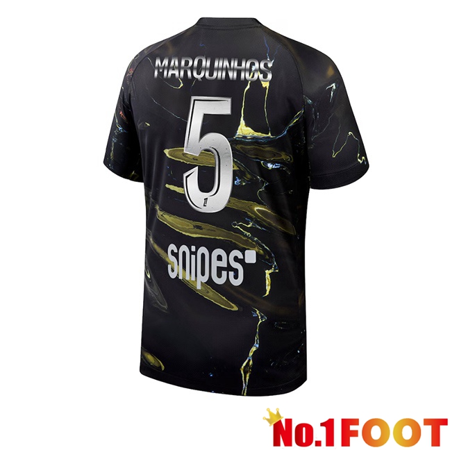 Paris PSG (Marquinhos 5) Soccer Jersey Special Edition Black 2025/2026