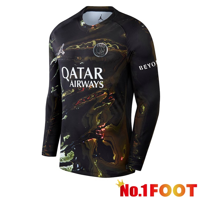 Paris PSG Soccer Jersey Special Edition Long sleeve Black 2025/2026