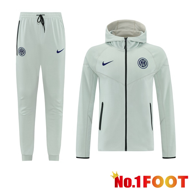 Inter Milan Training Tracksuit Sweatshirt Hoodie Grey 2026/2027