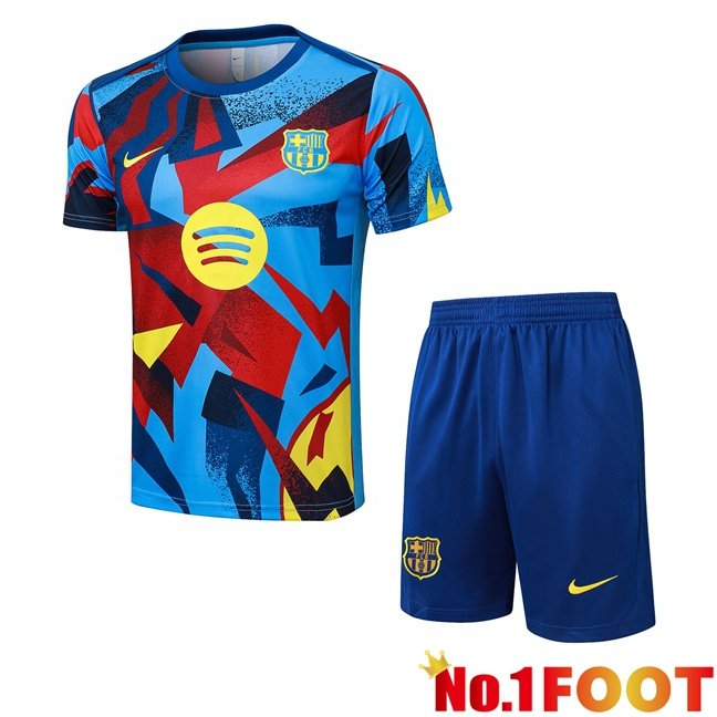 FC Barcelona kit Training T Shirt + Shorts Blue Red 2026/2027