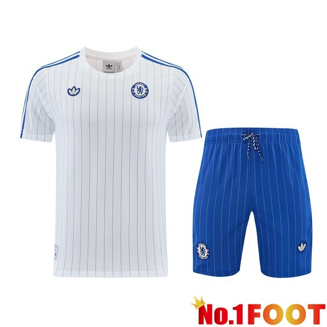 FC Chelsea kit Training T Shirt + Shorts White 2026/2027