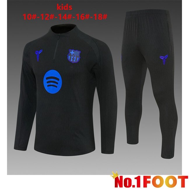 FC Barcelona Kids kit Training Tracksuit Black 2026/2027