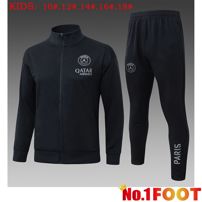 Paris PSG Kids kit Training Jacket Suit Black 2026/2027