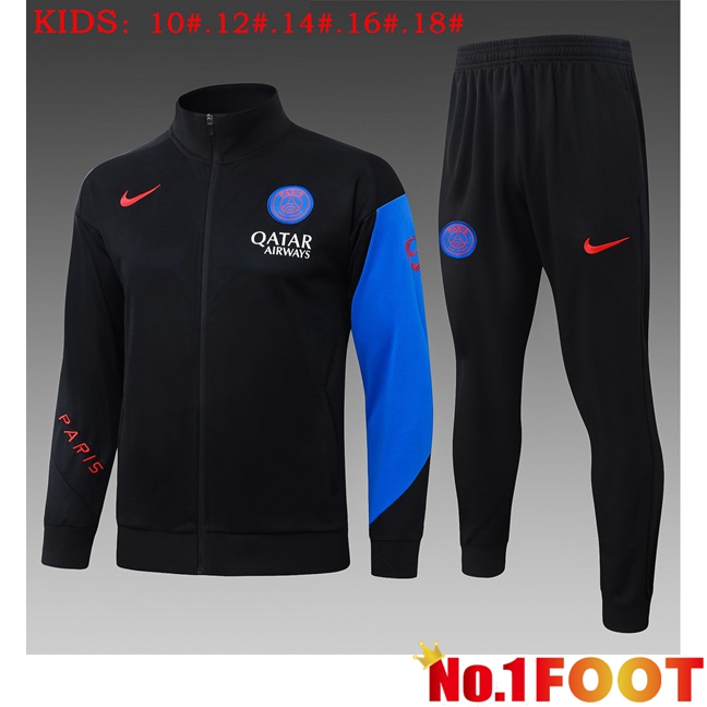 Paris PSG Kids kit Training Jacket Suit Black 2026/2027