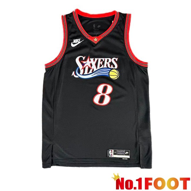 NBA Philadelphia 76ers (Paul George 8)Jersey Black 2025/2026