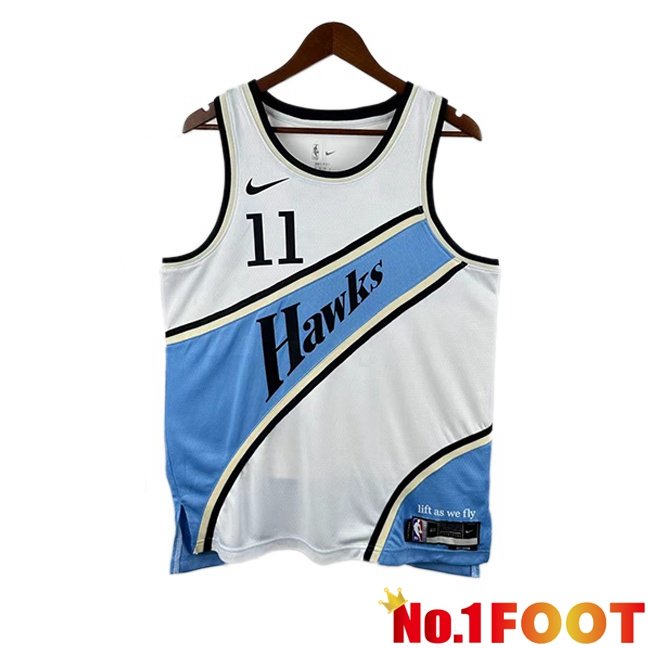 NBA Atlanta Hawks (Trae Young 3)Jersey Blue White 2024/2025