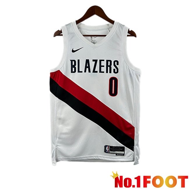 NBA Portland Trail Blazers (Damian Lillard 0)Jersey White 2025/2026
