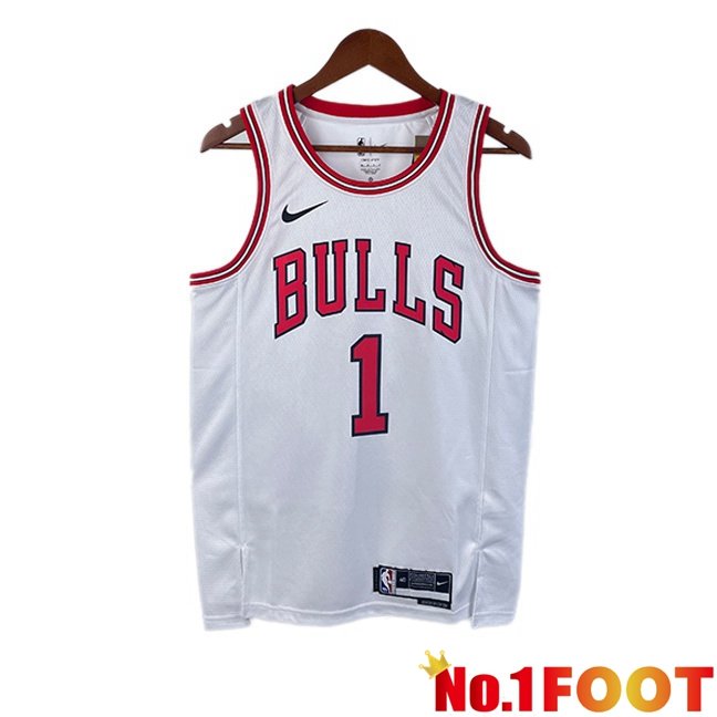 NBA Chicago Bulls (Derrick Pink 1)Jersey Retr White 2022-2023