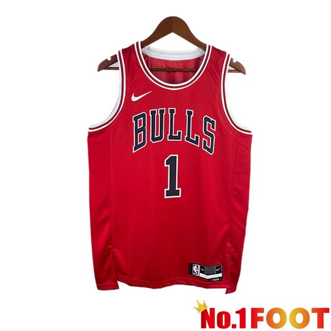 NBA Chicago Bulls (Derrick Pink 1)Jersey Retr Red 2022-2023