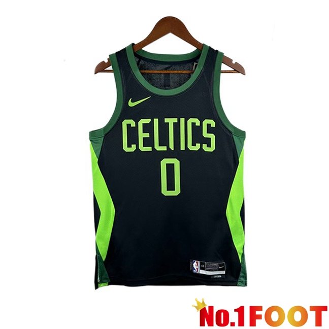 NBA Boston Celtics (Jayson Tatum 0)Jersey Black Green 2024/2025