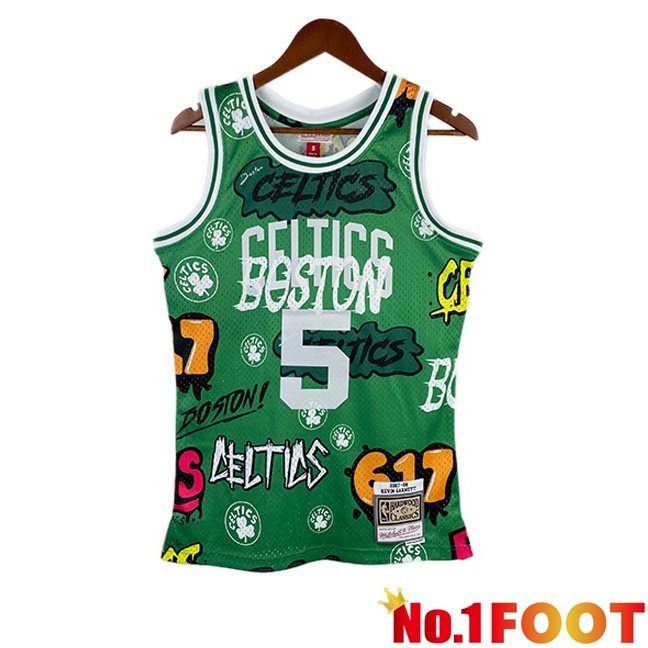 NBA Boston Celtics (Kevin Garnett 5)Jersey Retro Green 2007-2008