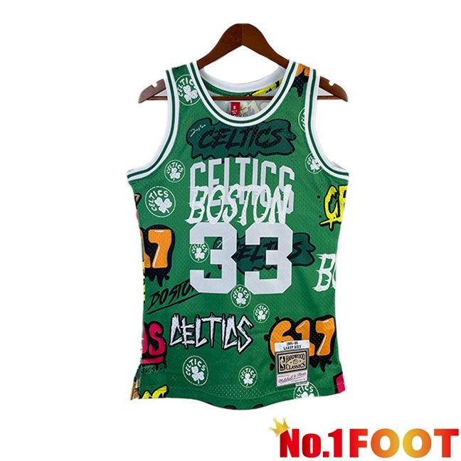 NBA Boston Celtics (Larry Bird 33)Jersey Retro Green 1985-1986