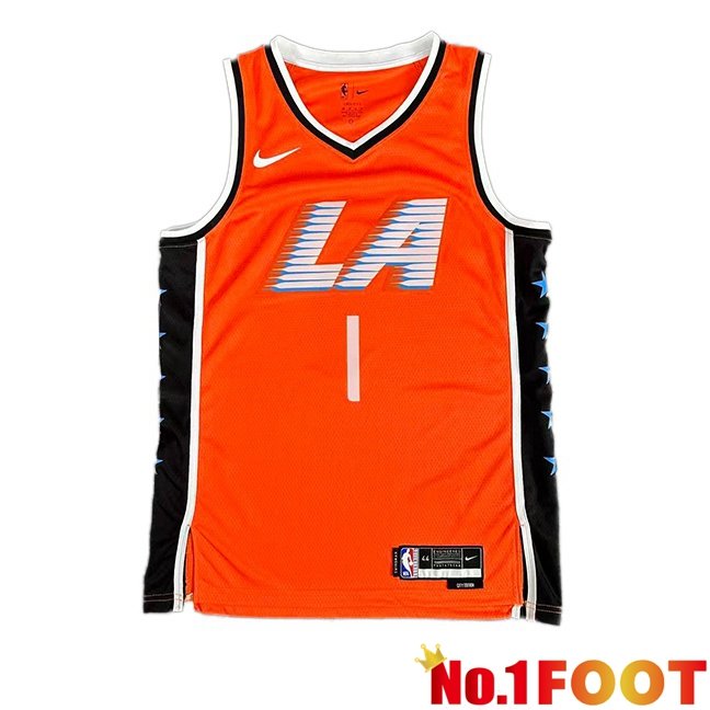 NBA Los Angeles Clippers (James Harden 1)Jersey Orange 2025/2026