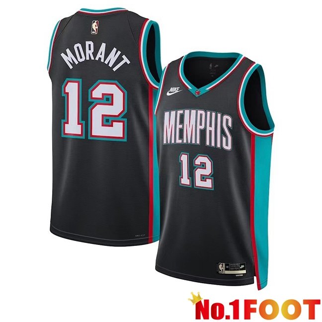 NBA Memphis Grizzlies (Ja Morant 12)Jersey Black 2025/2026