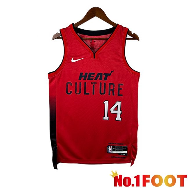 NBA Miami Heat (Tyler Herro 14)Jersey Red 2024/2025