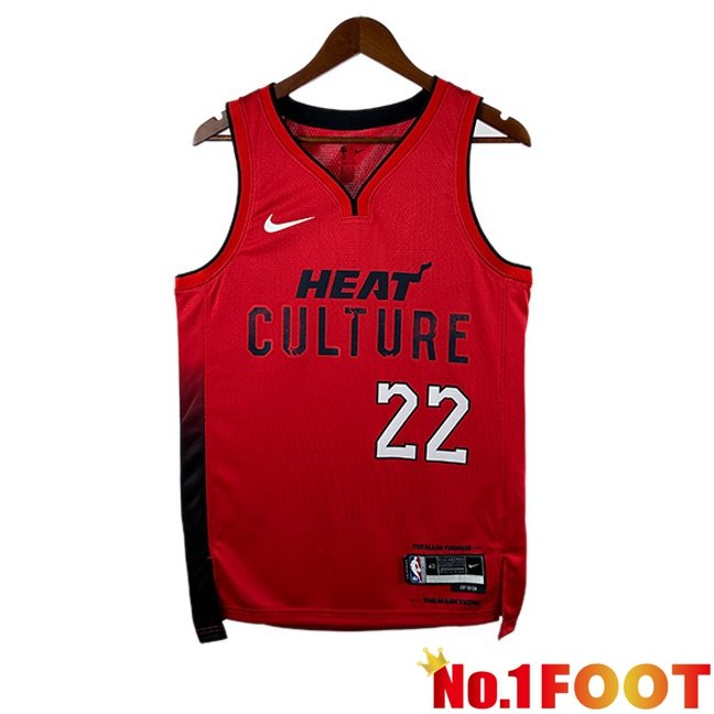 NBA Miami Heat (Jimmy Butler III 22)Jersey Red 2024/2025