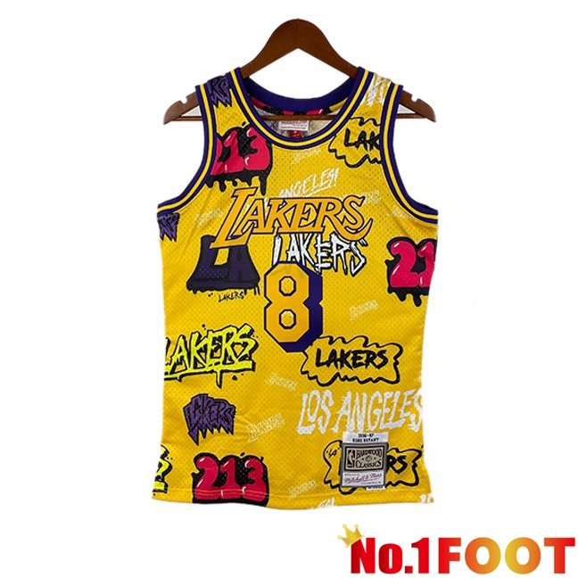 NBA Los Angeles Lakers (Kobe Bryant 8)Jersey Retro Yellow 1996-1997