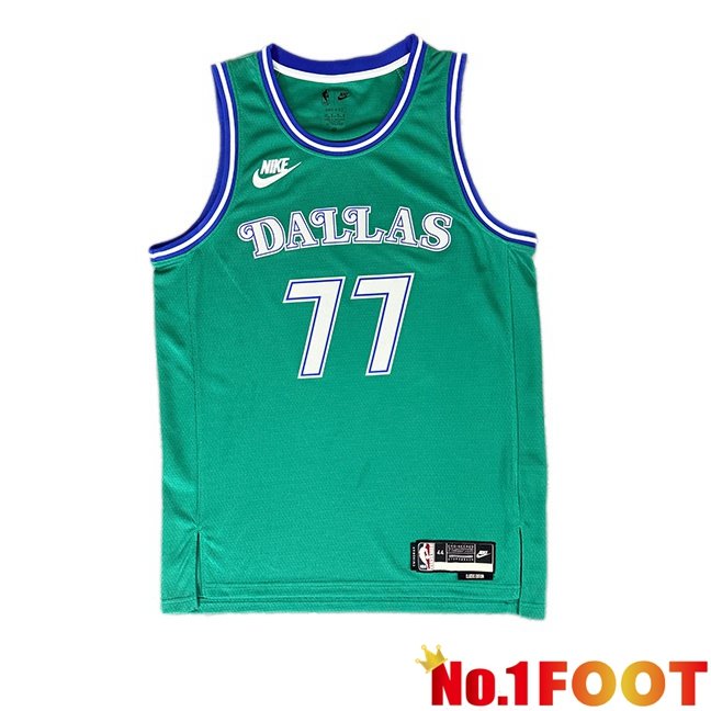 NBA Dallas Mavericks (Luka Dončić 77)Jersey Retro Green