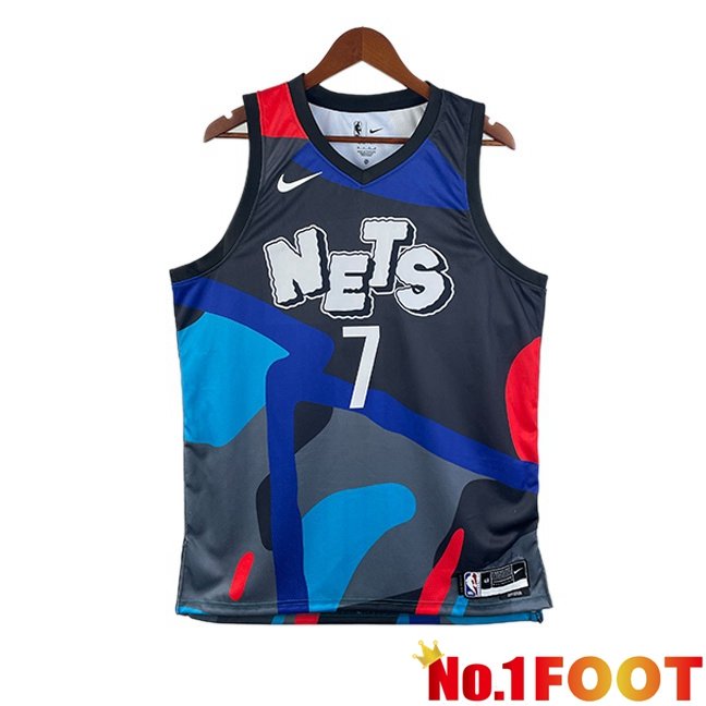 NBA Brooklyn Nets (Kevin Durant 7)Jersey Blue Black 2024/2025