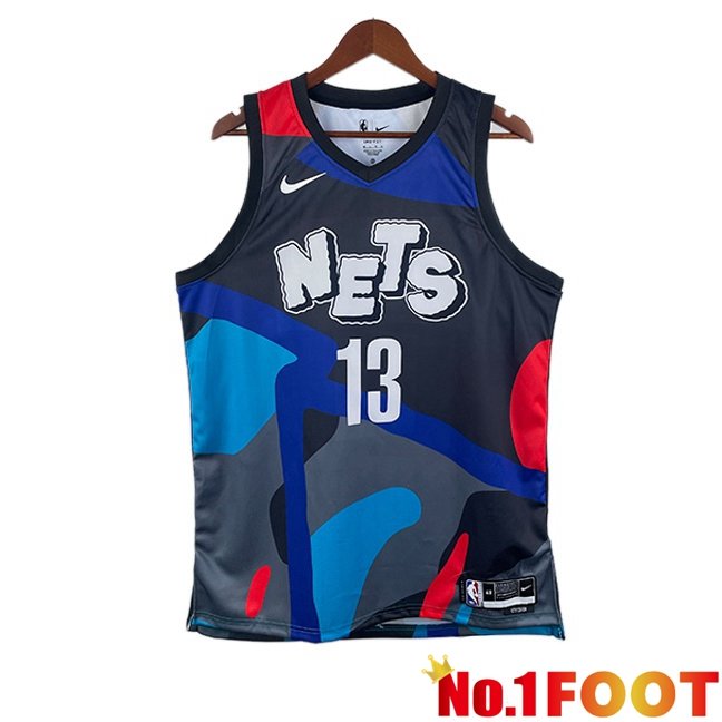 NBA Brooklyn Nets (James Harden 13)Jersey Blue Black 2024/2025